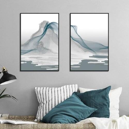 Abstract Landscape Line Wall Art Canvas Poster and Print Modern Artwork Picture Painting Contemporary Nordic Home Room Decor