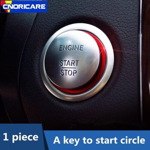 Car A Key To Start Circle Decoration Sticker Trim For Mercedes Bnez GLK CLA GLA CLS GLC A B C E Class Interior Accessories