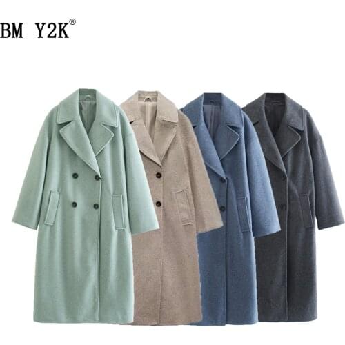 BM Y2K Women's Coats With A Collar