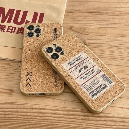 For iphone series mobile phone case new iPhone11/12 full cover heat dissipation promax liquid soft silicone mini wooden case