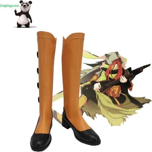 CosplayLove Lamento BEYOND THE VOID Shui Brown Cosplay Shoes Long Boots Leather Custom Made