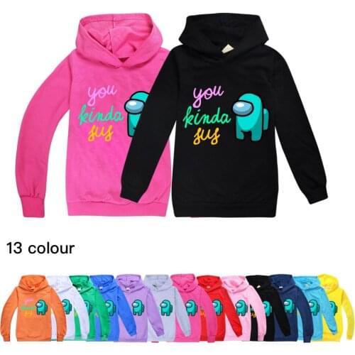 Childrens Street Style Games Hip hop 3-16Years Cartoon comic fashion Hoodie Boys&Girls Long Sleeve Hooded Sweatshirts