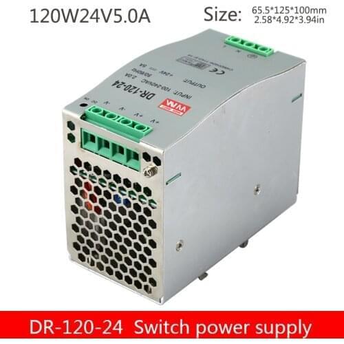 DR-120-24v5a switching power supply 120W24V Din rail mounting power supply 5A DC voltage regulator industrial control PLC sensor