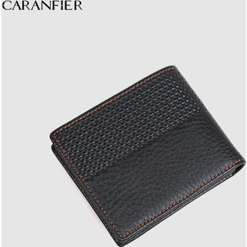 CARANFIER 2017 Hot High Quality Genuine Leather Wallet Men Wallets Fashion Organizer Purse Pattern Men Wallets supreme wallet