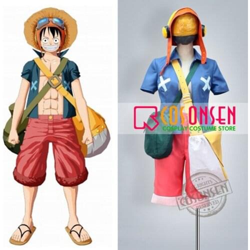 COSPLAYONSEN Anime One Piece Movie Strong World Luffy Cosplay Costume Any Size Custom Made