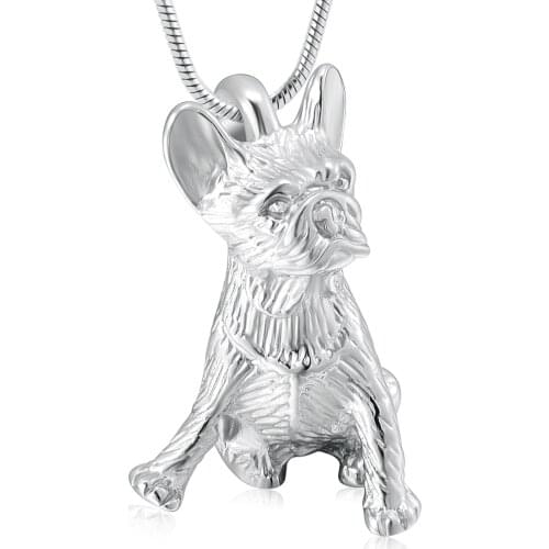 Cremation Jewelry for Ashes Cute Dog Shape Urn Necklace Ashes Holder Stainless Steel Keepsake Jewelry with 20 inch Snake Chain