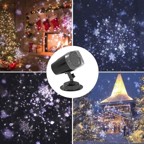 2020 Snowflake Laser Light Snowfall Projector Move Snow Outdoor Indoor Garden Laser Snow Projection Lights Christmas Decor