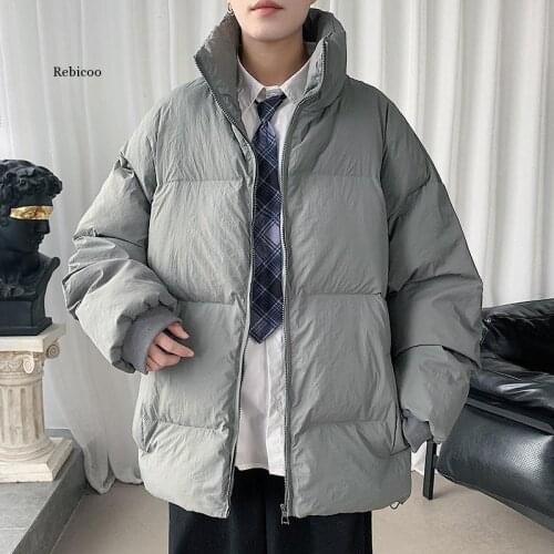 Winter New Mens Casual Warm Parkas Womens Oversize Winter Coat Men Thicken Zipper Japanese Style Parka