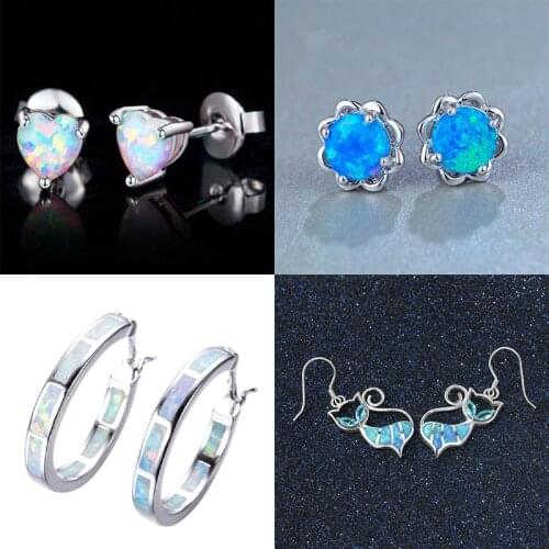 The latest fashion opal earrings, the latest 2021 female earrings, Valentines Day gift wholesale