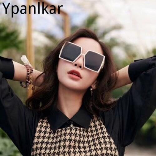 New Sunglasses Ladies Fashion Sunglasses Women Tide Online Celebrity with Big Box European and American Personality Sunglasses