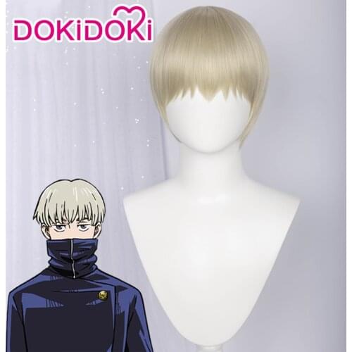 Dokidoki Anime Cosplay Jujutsu Kaisen Cosplay Toge Inumaki Wig Jujutsu Kaisen Toge Inumaki Costume Wig