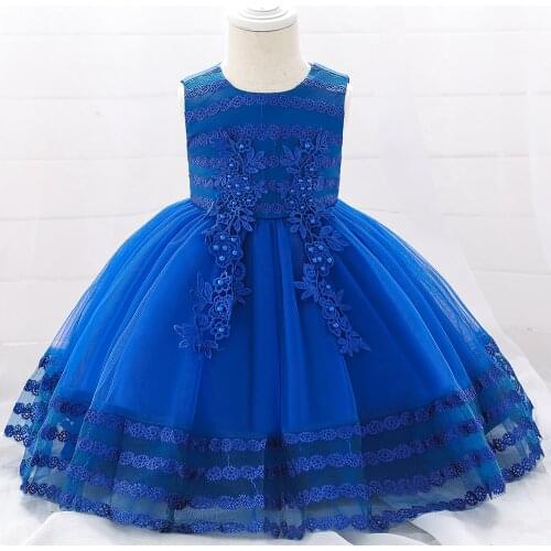 Baby Girls Princess Dress Newborn Lace Christening Wedding Party Dress Kids Baby Girls 1 Year Birthday Dress Infant Clothing