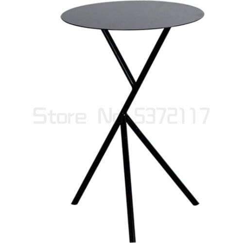 Nordic simple modern creative iron tea table living room sofa corner golden round table