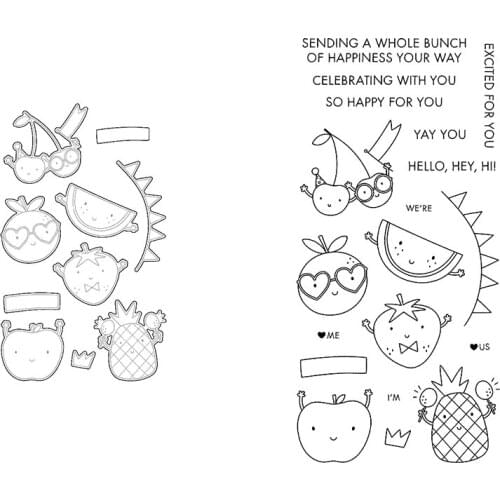 Clear Stamps And Cutting Dies Fruits Tomato Watermelon Pineapple Apple For DIY Scrapbook Photo Album Craft Card 2021 New