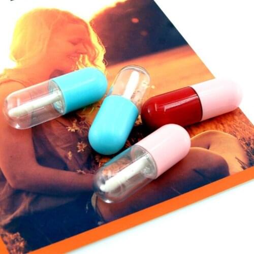 3ml Empty Lip Gloss Tube Container Clear Lip Balm Tubes Pill Shape Lipstick Refillable Bottles Lipgloss Packing Bottles