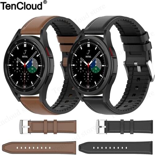 Wrist Band For Samsung Galaxy Watch 4 Classic LTE 42 46mm Strap For Galaxy Watch4 40 44mm Replacement Leather Silicone Bracelet