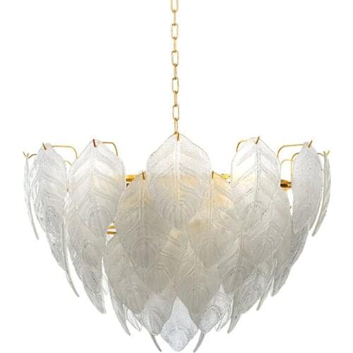 Light luxury post-modern creative chandelier hotel model room living room dining bedroom minimalist glass chandelier