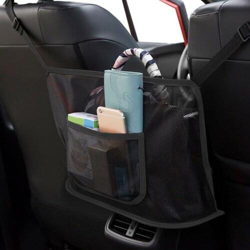 2020 new Car Seat Storage Mesh Organizer Net Pouch Holder for Purse Phone Kids Disturb Stopper