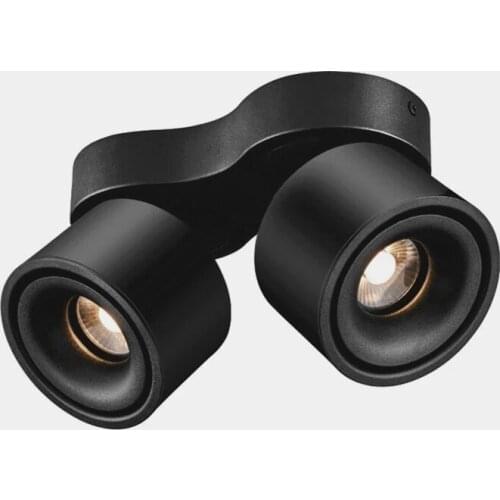 Luz descendente LED COB regulable montada en superficie, foco LED giratorio de 9w/12w/15w.lámpara de techo con controlador LED A