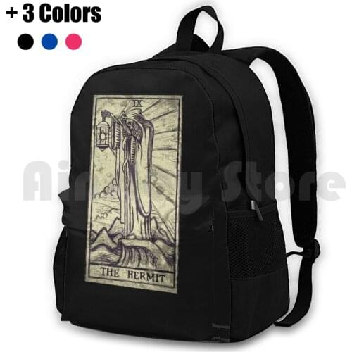 The Hermit Outdoor Hiking Backpack Riding Climbing Sports Bag The Hermit Hermit Hermetic Occult Tarot Skeleton Witch