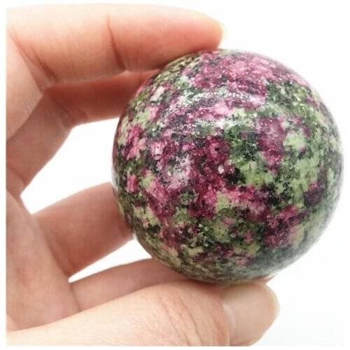 TOP!!! 50MM Natural Red green treasure Crystal Sphere Ball Healing