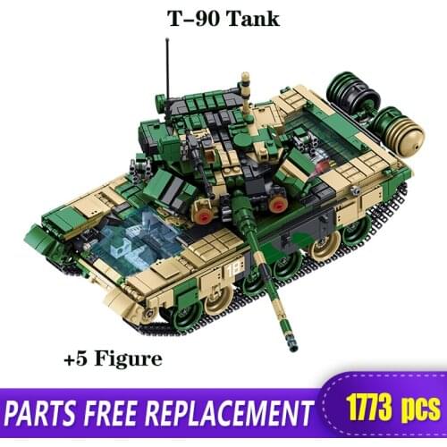 The Military high-tech New WW2 Russian Main Battle Armored Vehicle Tank Model Building Blocks Bicks Toys For Figure MOC