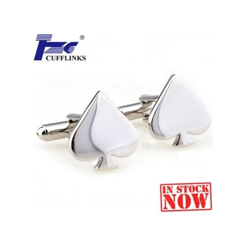 Siver Card A Cufflink Cuff Link 2 Pairs Free Shipping