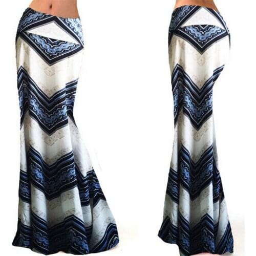 Spring Summer 2021 Womens BeachSkirt Long Bohemian Gypsy Boho Elastic Skirt Floor Length Skirt Bodycon Maxi Skirt