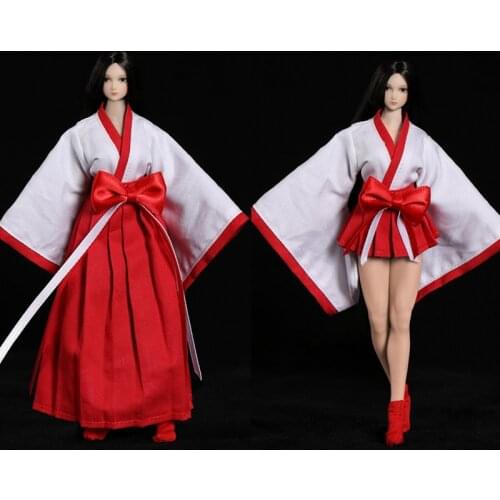 1/12 scale female soldier maiden kimono long for ph TBLeague 6 inch female action figure body