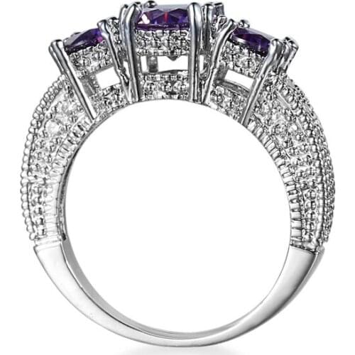 Silvery crystal Rings For Women Jewelry Beautiful Finger Open Rings For Party Birthday Gift