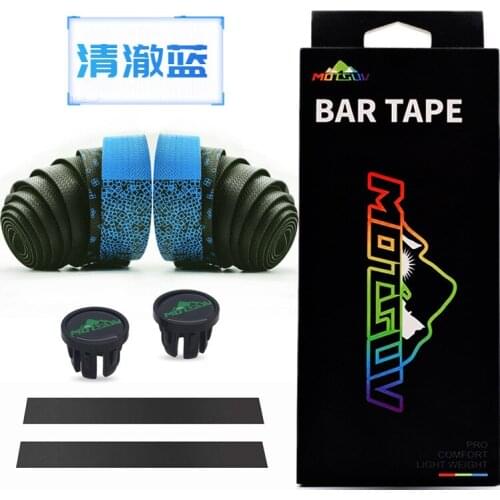 1 Pair Road Bicycle Handlebar Tape Square graffiti EVA PU Bike Bar Tape Professional Cycling Damping Anti-Vibration Wrap+ 2 Plug