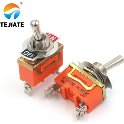 1PCS 12MM 15A 250VAC Micro Switch 2PIN ON-OFF E-TEN1021 Toggle Type Rocker Power Control