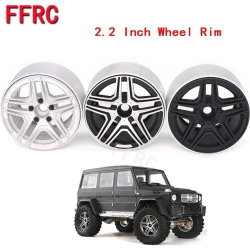4PCS 1/10 RC Rock Crawler Aluminum 2.2 Beadlock Wheel Rims for Traxxas TRX4 Benz G500 TRX6 Axial SCX10 FFRC