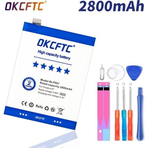 OKCFTC BLP801 battery for Oneplus 8T Pro One Plus 8Tpro Batteriesree Tools AKKU 2800mAh