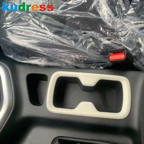 Car Interior Accessories For Nissan Navara NP300 ST 2014 2015 2016 2017 2018 2019 Carbon Fiber Front Water Cup Holder Cover Trim