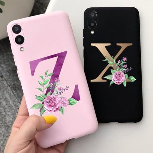 For Samsung Galaxy A02 M02 Case 26 Letters Patterned Candy Matte TPU Mobile Phone Bag Samsung Galaxy M02 Cover Samsung A02 M02