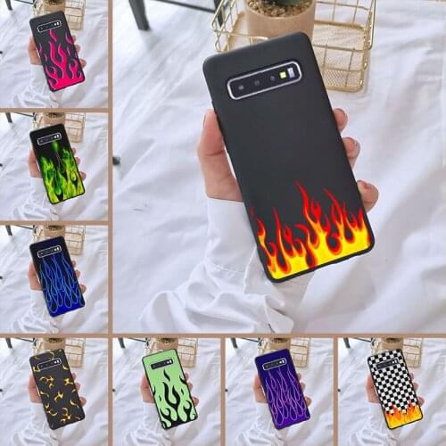 Phone Case soft Silicone For Samsung Galaxy Note 10 Pro Art Flame Aesthetic Cool Back Cover For Samsung Galaxy S10E S10 Plus 5G
