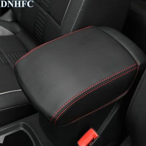 DNHFC Car-styling Interior trim for automobile armrest case decorative sleeve For Volkswagen T-ROC TROC 2017 2018 Accessories