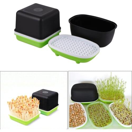 Home Garden Hydroponic Peanut Sprout Box Bean Pea Wheat Seedling Sprouter Tray Cat Grass Grow Germination Soilless Planting Pot