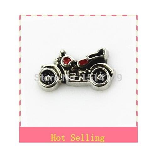 Hot selling glass locket motorcycle floating charm living glass floating memory lockets