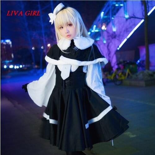 Kasugano Sora Cosplay Costume For Girl Yosuganosora Shrine Winter Dress Clothes Suits In solitude where we are least alone Anime