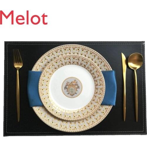 Model Room Decorative Tableware Light Luxury Set H Ceramic Western Dining Table Plate Decoration All-Matching Exhibition Hall