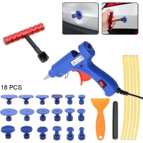 Dent Repair Kit 1 Set Paintless Dent Repair Tools Car Dent Puller PDR Tools With Glue Puller Tabs Removal Kits