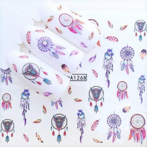 2 Sheets Cute Nail Art Stickers Pandas Cartoon Nailart Water Decals Manicure Kawaii Heart 3d Nail Art Charms Dream Catch Design