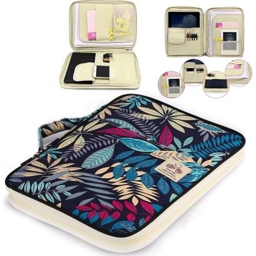 Nylon Multi-functional A4 File Folder Document Bag Business Briefcase Storage Organizer Bag Stationery School Office Supplies