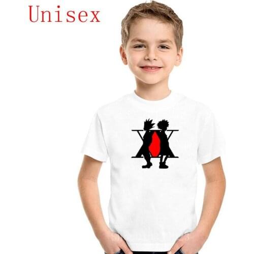Latest popularity Hunter X Hunter printing Children High Quality kids clothes girls Summer Boy Clothes Kpop girls clothes