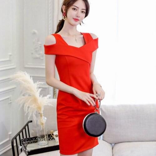 2019 spring and summer new large size was thin fashion casual sexy home office Banquet holiday wild trend female dress