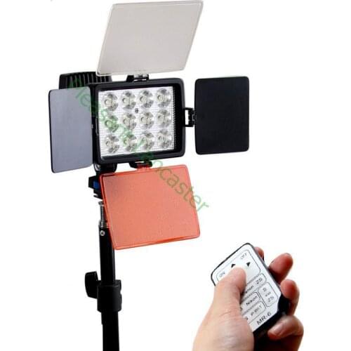 High quality NEW LED-1040 12LED Video Light DV Camcorder Hot Shoe Lamp+li-ion NP- F750 battery+charger,Photographic accessories