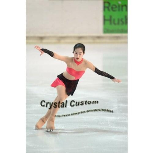 Ice Figure Skating Dress For Kids Fashion New Brand Competition Figure Skating Dresses Crystal Custom DR3635
