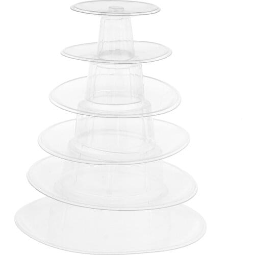 Macaron Cake Stand Cookie Cupcake Display Cake Tray Riser Plastic Rack for Event